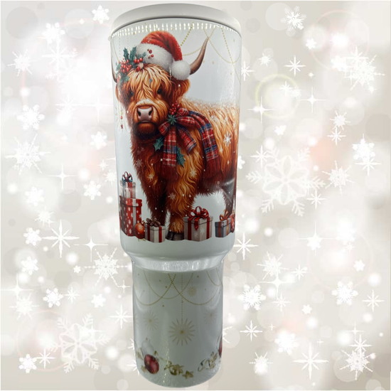 HIGHLAND COW CHRISTMAS 40OZ MEOKI