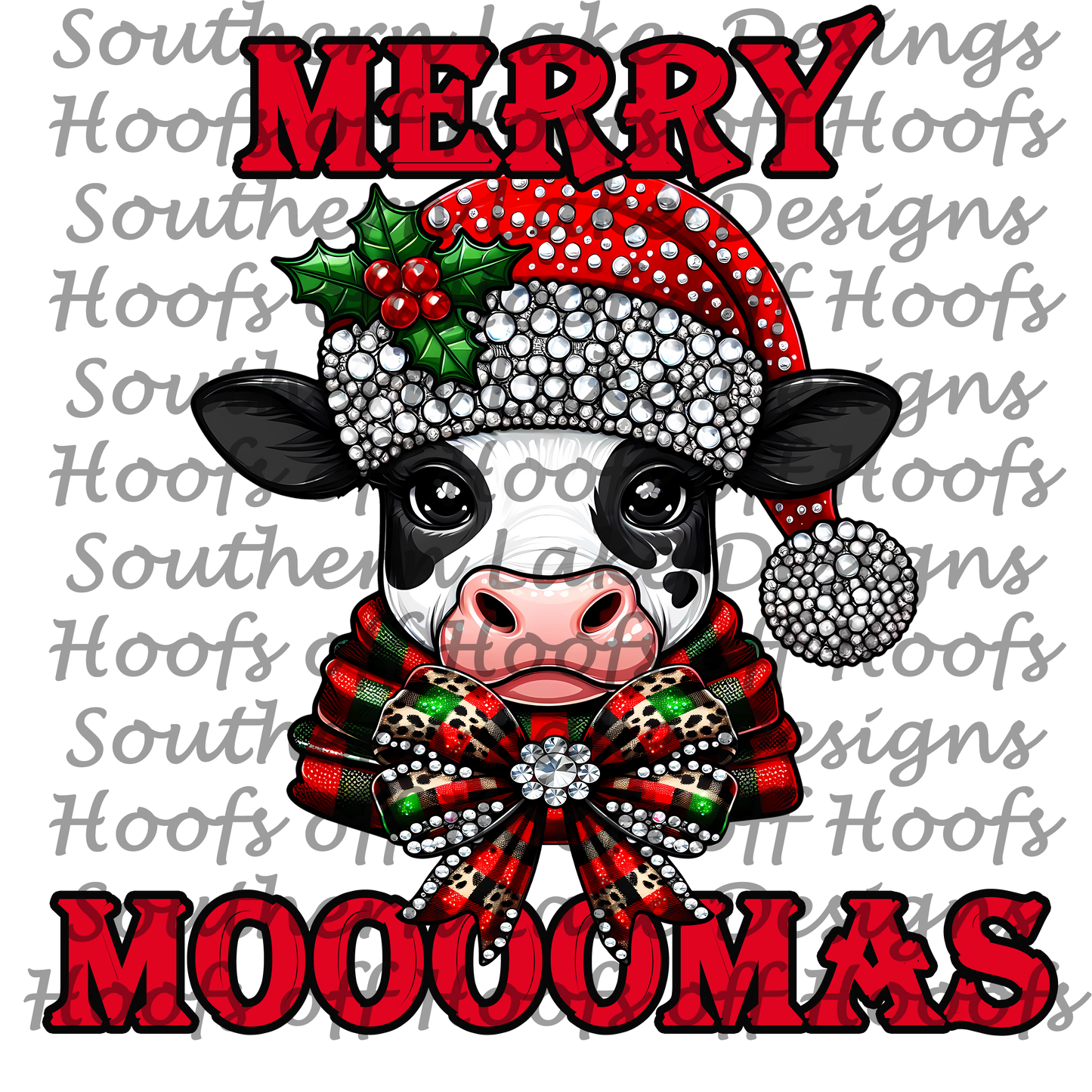 Merry Moooomas Digital Artwork