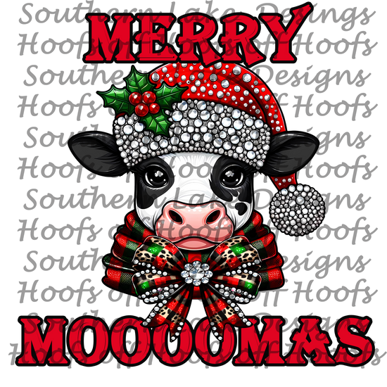 Merry Moooomas Digital Artwork